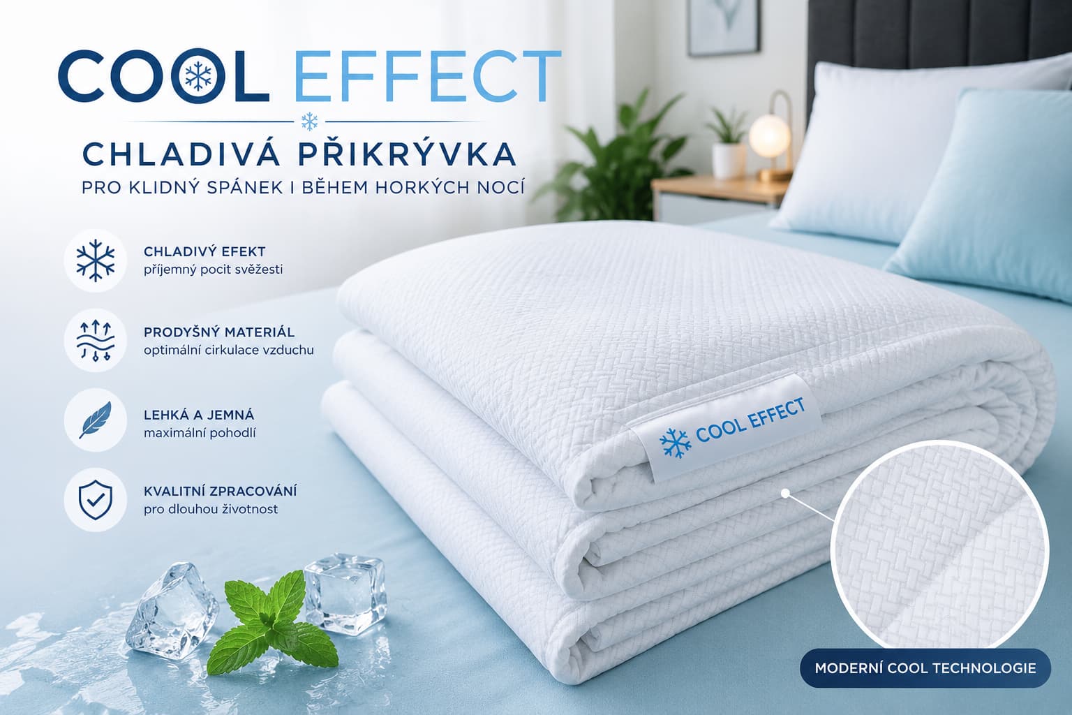 letní přikrývka s cool effectem