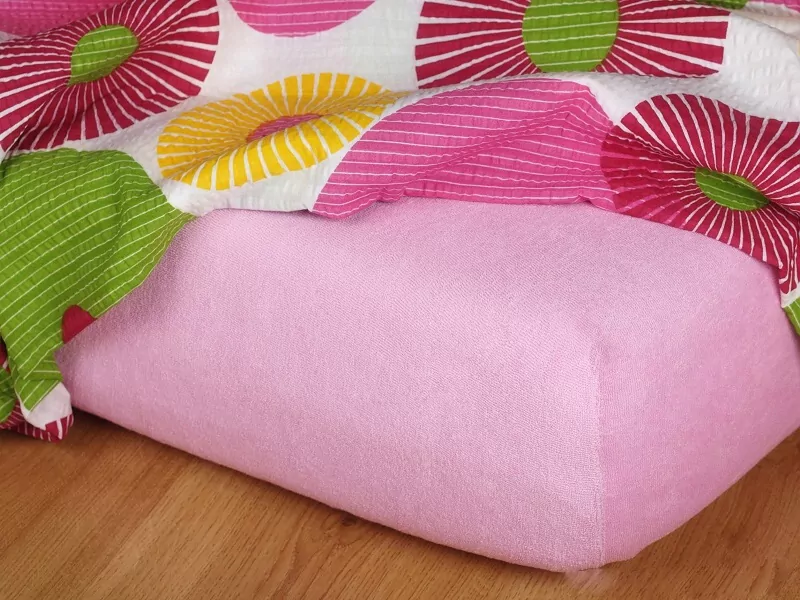 Prostěradla froté - starorůžová - 140/200/20