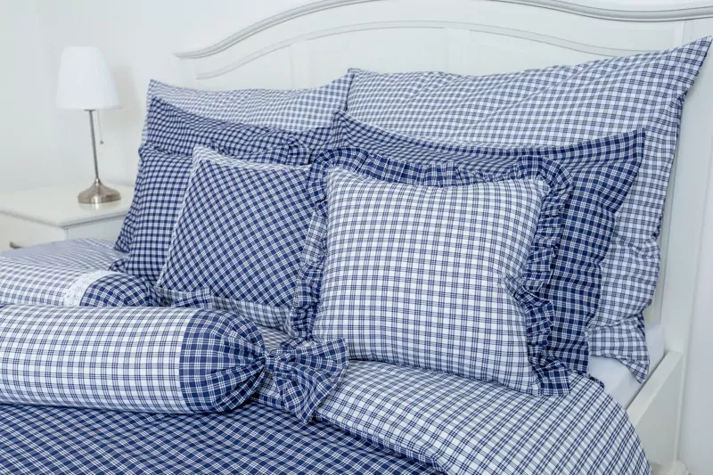 Krepový povlak MODRÁ KOSTIČKA negativ/pozitiv - 1x 40 x 40