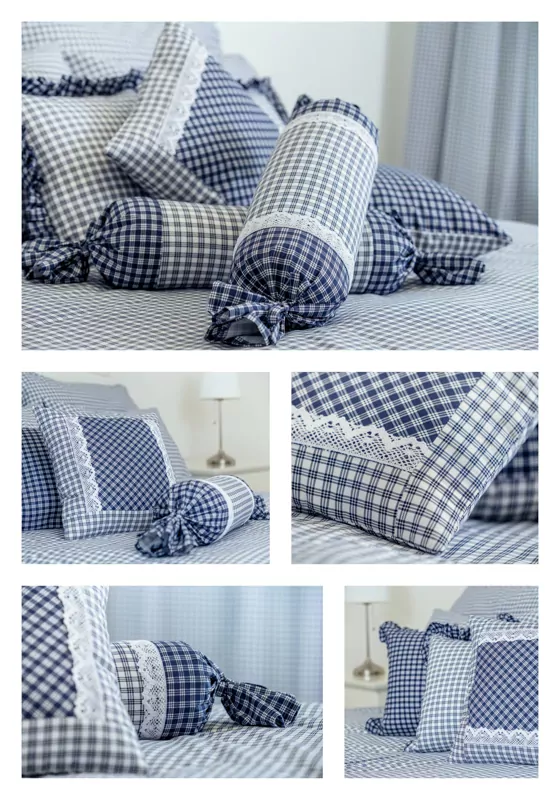 Krepový povlak váleček MODRÁ KOSTIČKA negativ/pozitiv - 1x 50 x 15