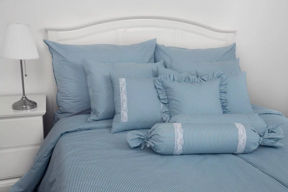 Bavlněný povlak MODRÝ PROUŽEK drobný - 1x 40/40