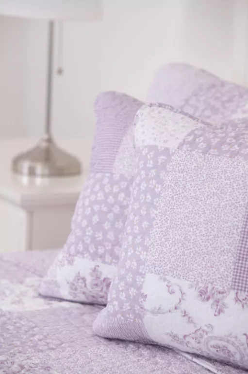 Oboustranný povlak prošívaný DELUXE Patchwork lila - 50/70 cm