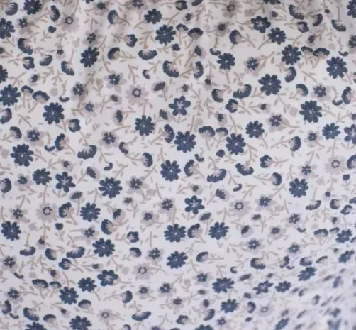 Bavlněné povlečení KYTIČKA modrá pozitiv/negativ - 140/220 + 70/90