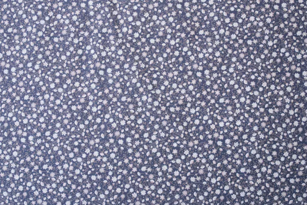 Bavlněné povlečení KYTIČKA modrá pozitiv/negativ - 200/200 + 2ks 70/90