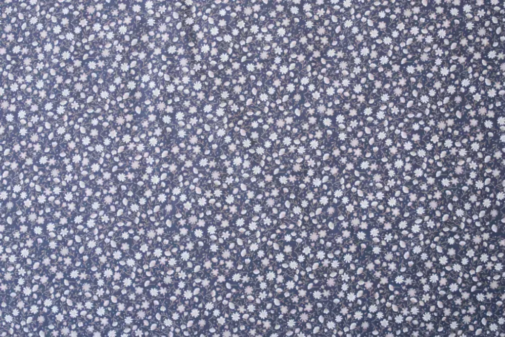 Bavlněný povlak kanýr KYTIČKA modrá pozitiv/negativ - 40/40