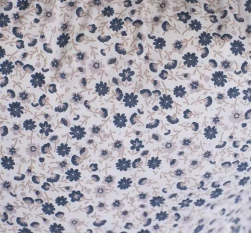 Krepové povlečení MODRÉ KYTIČKY negativ/pozitiv - 140/220 + 70/90