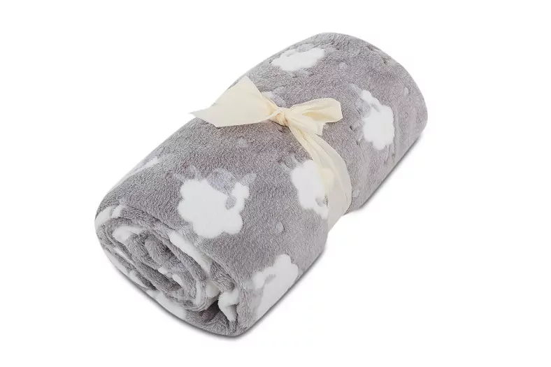 Deka mikroflanel - Ovečky světle šedé 150x200 cm