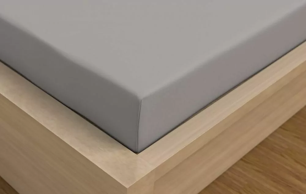 Saténové prostěradlo LUXURY COLLECTION světle šedé - 160/200 cm