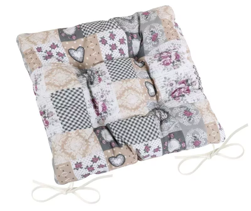 Sedák prošívaný DITA 408 - Patchwork love 40x40