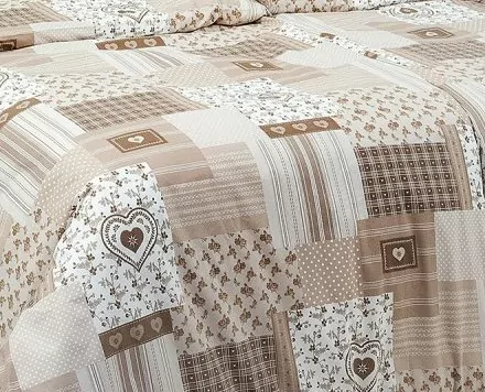 Metráž bavlna PATCHWORK BÉŽOVÝ