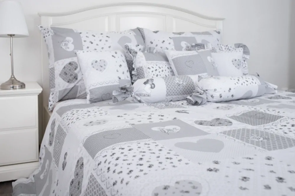 Bavlněné povlečení PATCHWORK DOVE - 220/200 + 2ks 70/90