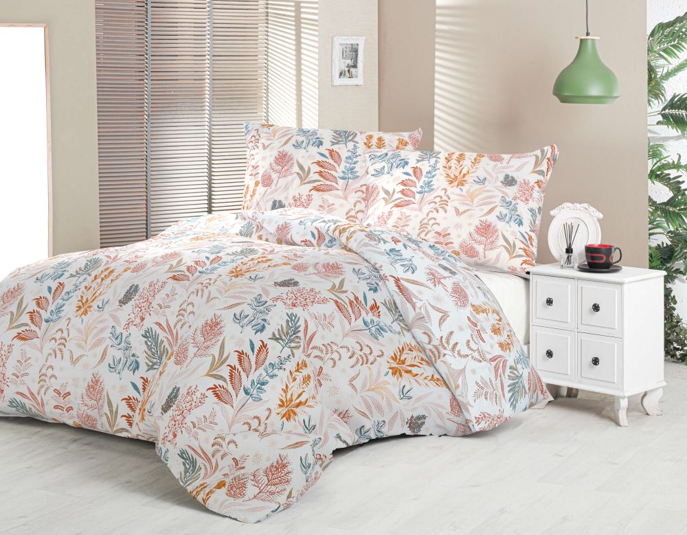 Saténové povlečení LUXURY COLLECTION Coral garden - 220/200 + 2x 70/90