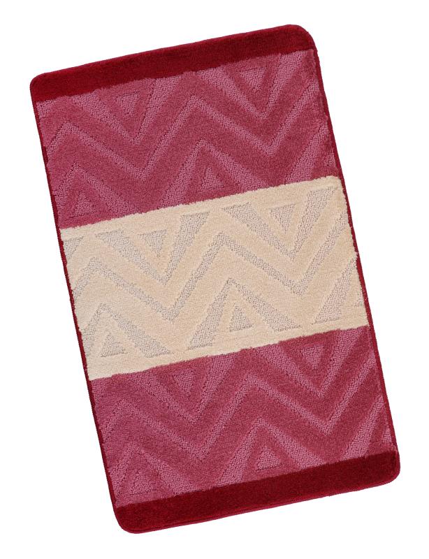 Koupelnová předložka 60x100 cm - Chevron burgundy