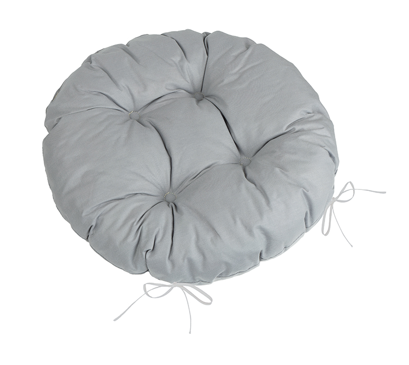 Sedák prošívaný Adéla kulatý 40cm - Šedá