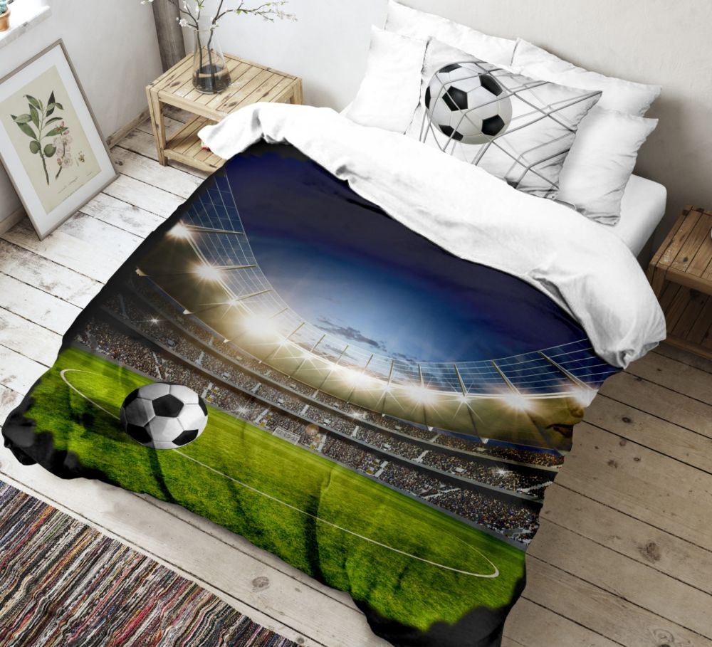 Povlečení bavlna s 3D tisk FOTBAL 140/200 + 70/90