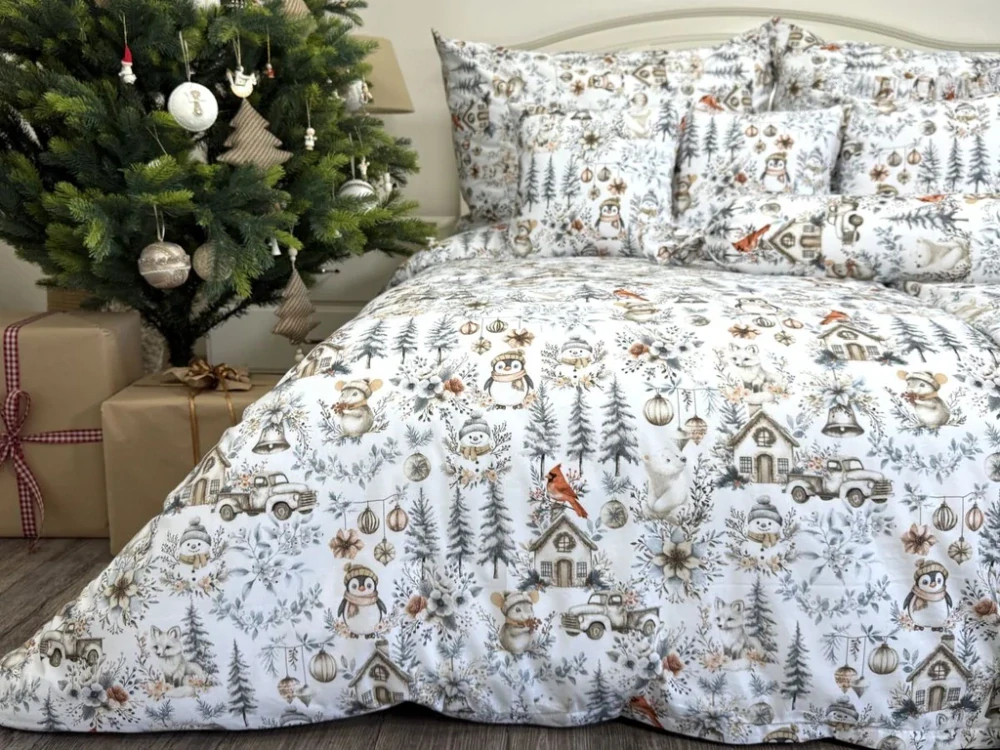 Vánoční flanelové povlečení Boho