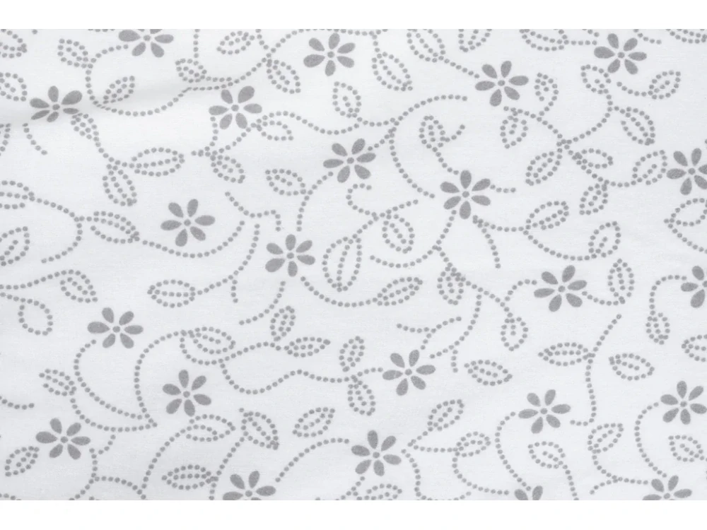 Flanelové prostěradlo plachta bez gumy 140x250 cm - Stickerei bílé