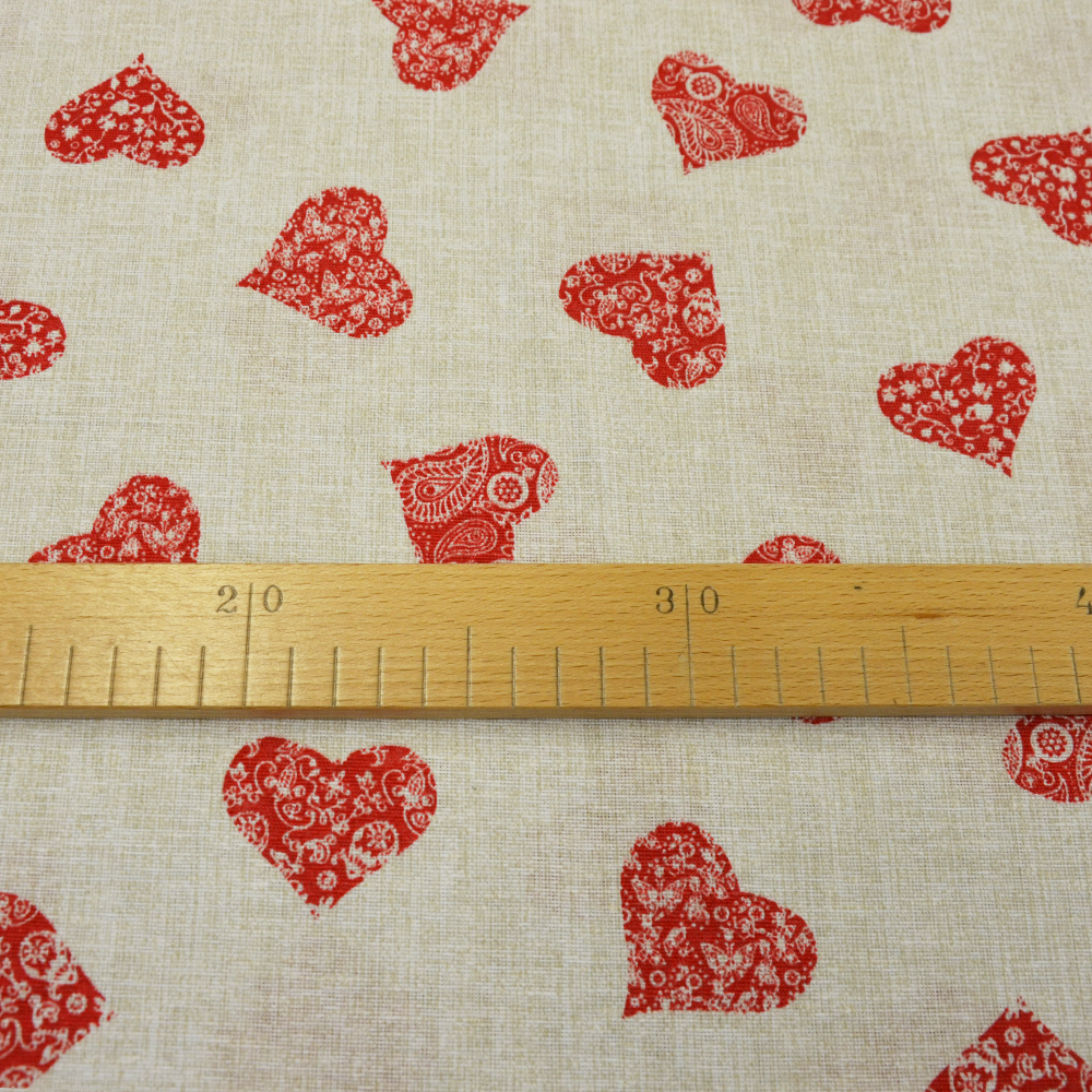 Metráž směsná bavlna - Idalia červená