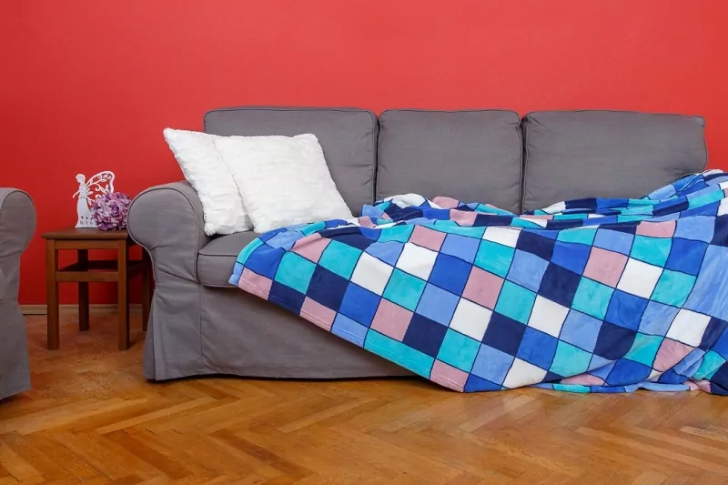 Deka mikroflanel 150/200 cm - Mozaika modrá 