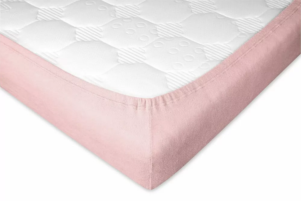 Prostěradla froté - pudrové - 90/200/20