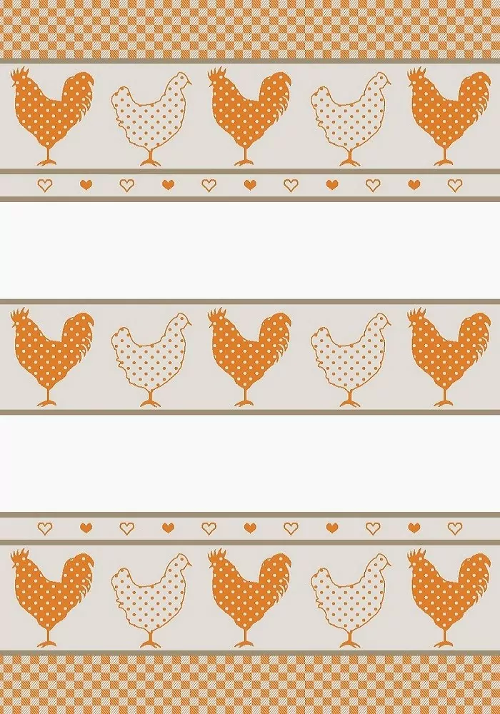 Utěrka Extra savá 50x70 Slepičky oranžové - 3 ks