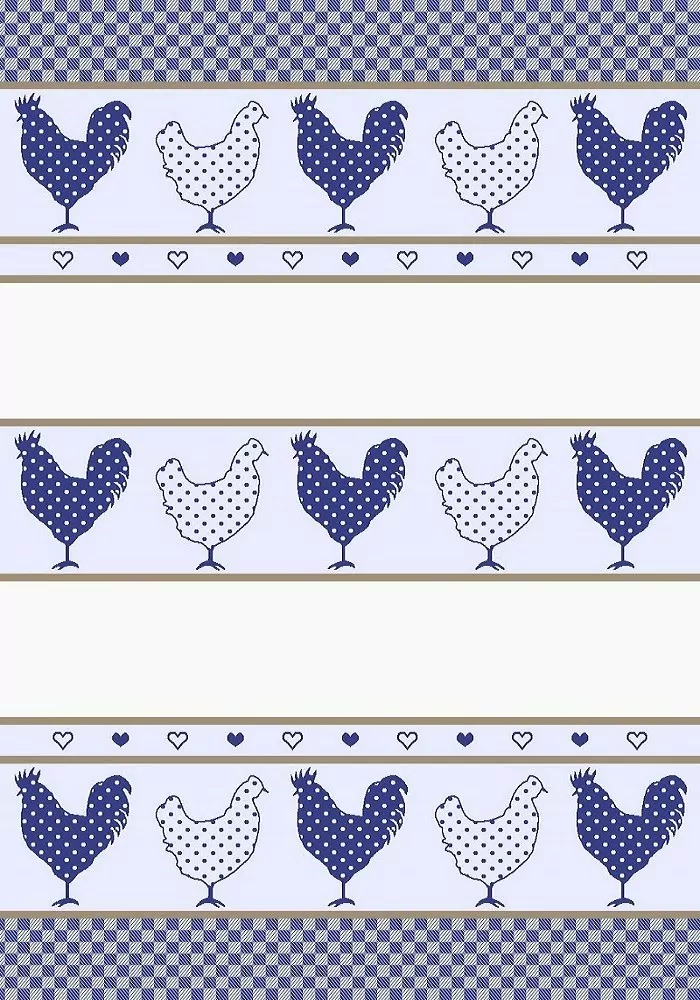 Utěrka Extra savá 50x70 Slepičky modré - 3 ks