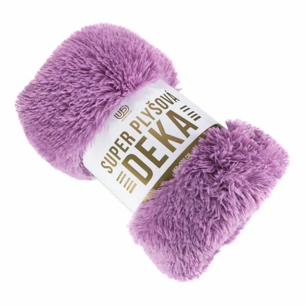 Deka s dlouhým vlasem FIALOVÁ - 150/200 cm