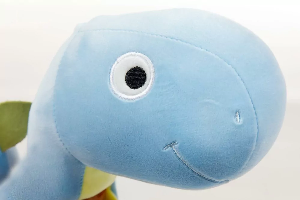 Plyšák - polštářek z mikrospandexu DINOSAURUS modrý