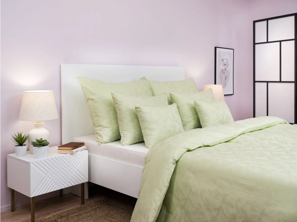 Povlečení damašek Rokoko zelené - 140/240 + 70/90