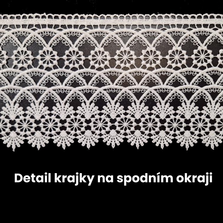 Kusová záclona Coleta voál s krajkou - 150 x 300 cm