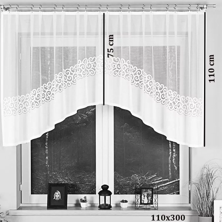 Kusová záclona Daniela - 110 x 300 cm