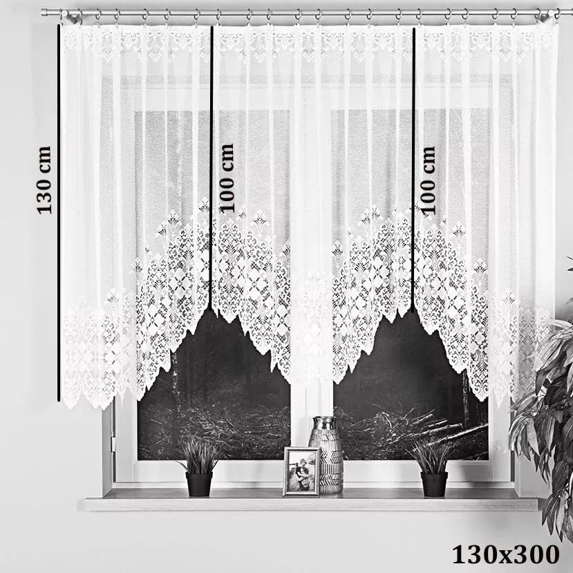 Kusová záclona Nadia - 130 x 300 cm