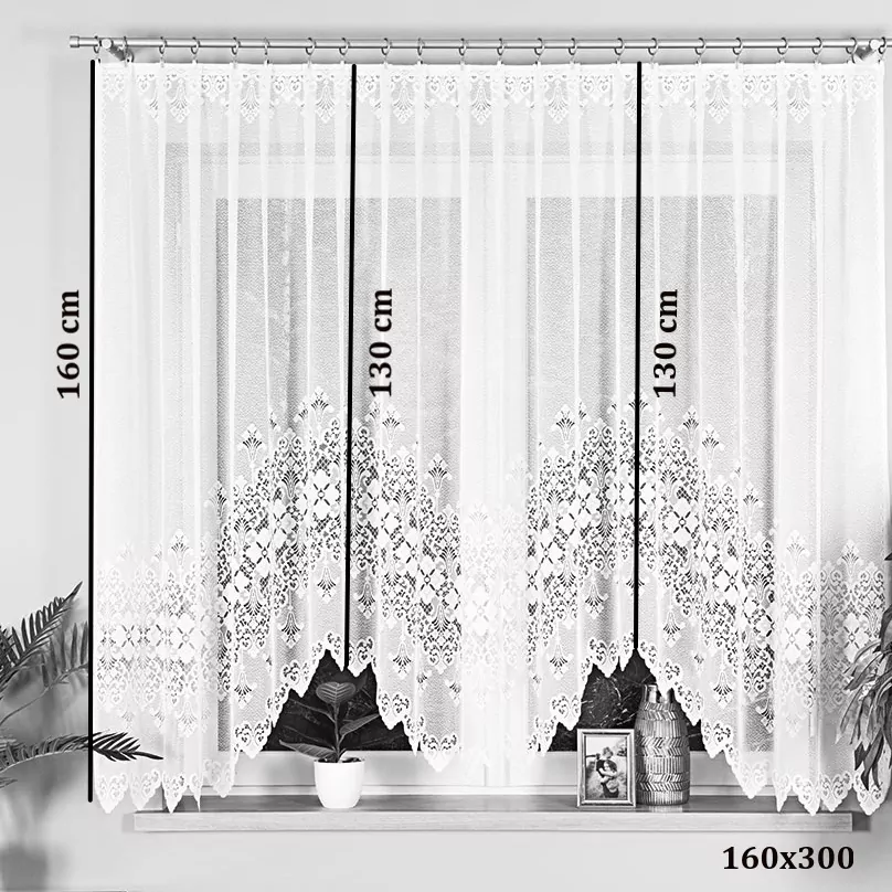 Kusová záclona Nadia - 160 x 300 cm