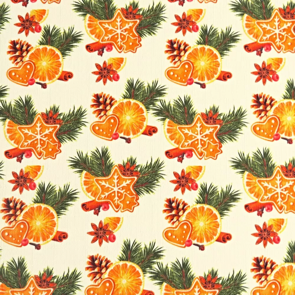 Vánoční ubrusy Perníčky – smetanové