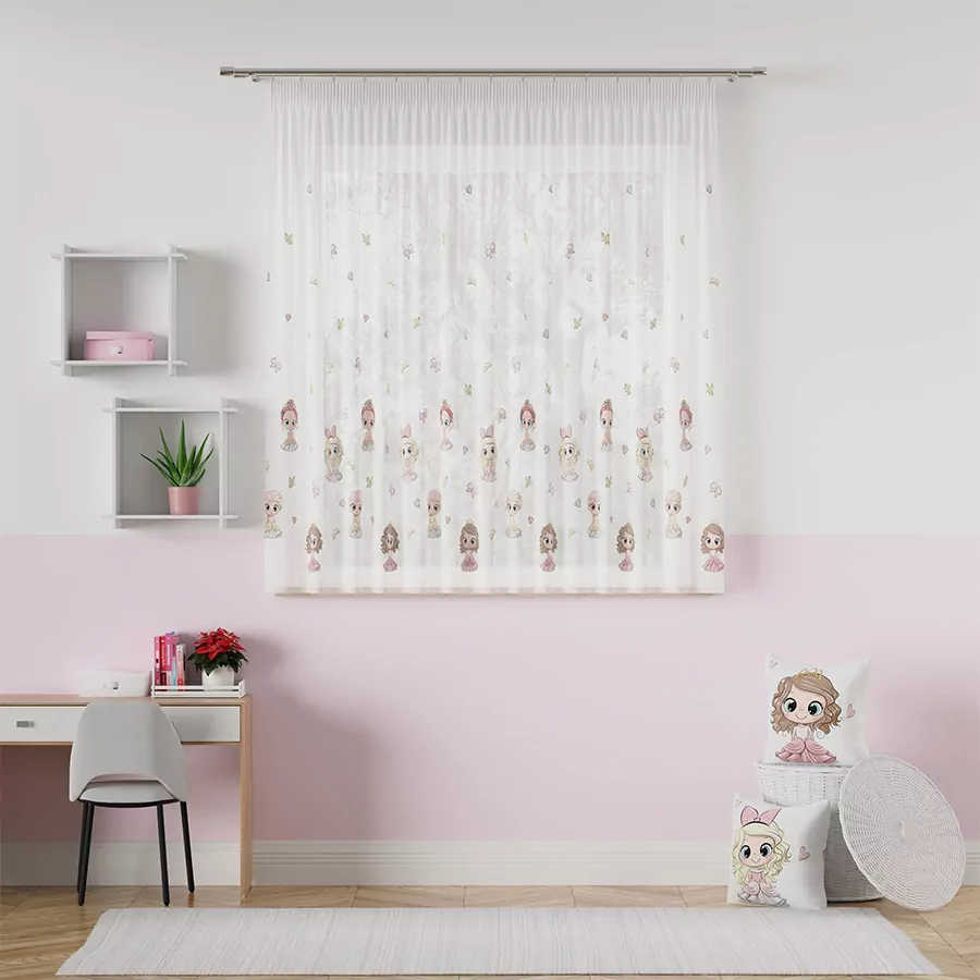 Dětský voál Princezničky - výška 157cm