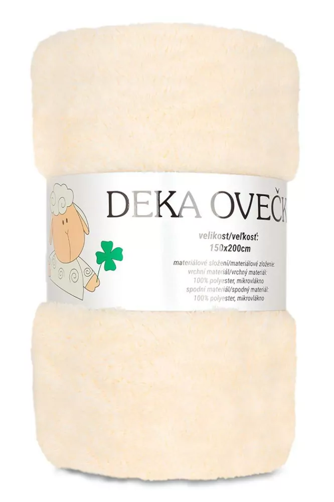 Deka OVEČKA® lemovaná stuhou 150/200 cm - MĚSÍČNÍ TŘPYT