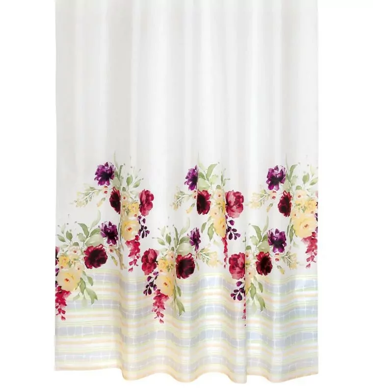 Koupelnový závěs 180/200 cm - Barevné květy