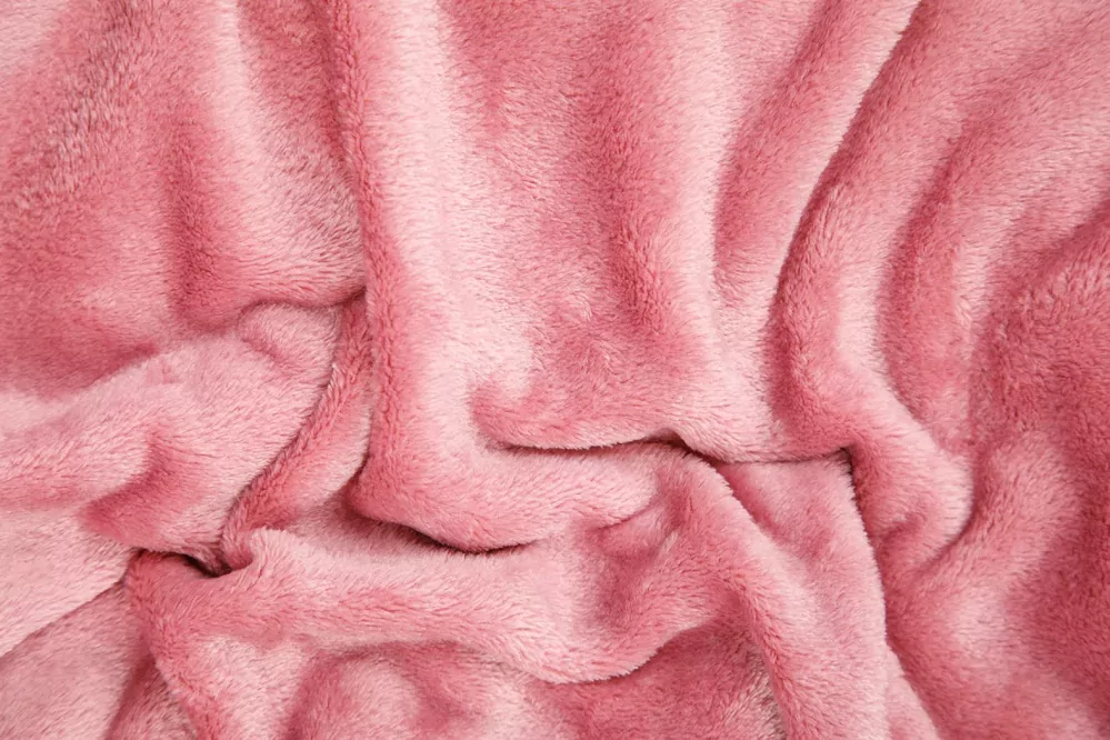 Deka mikroflanel hladká UNI STARORŮŽOVÁ / OVEČKA -  150/200 cm 