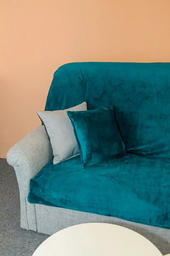 Přehoz na sedací soupravu mikrovlákno SLEEP WELL® - PETROLEJ