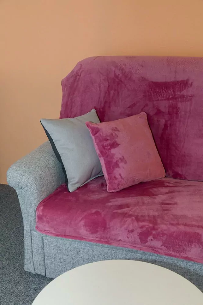 Přehoz na sedací soupravu mikrovlákno SLEEP WELL® - STARORŮŽOVÁ