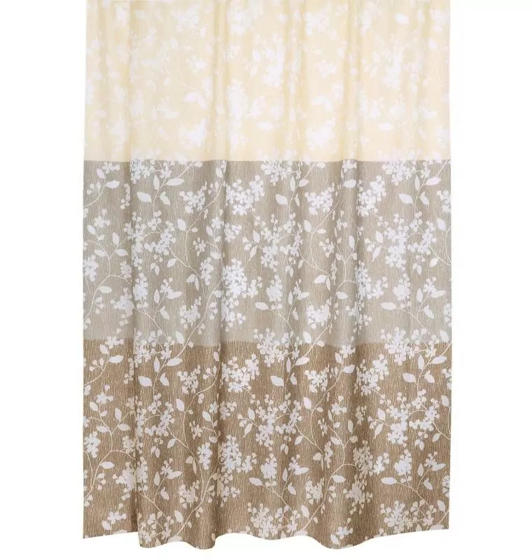 Koupelnový závěs 180/200 cm - List béžová