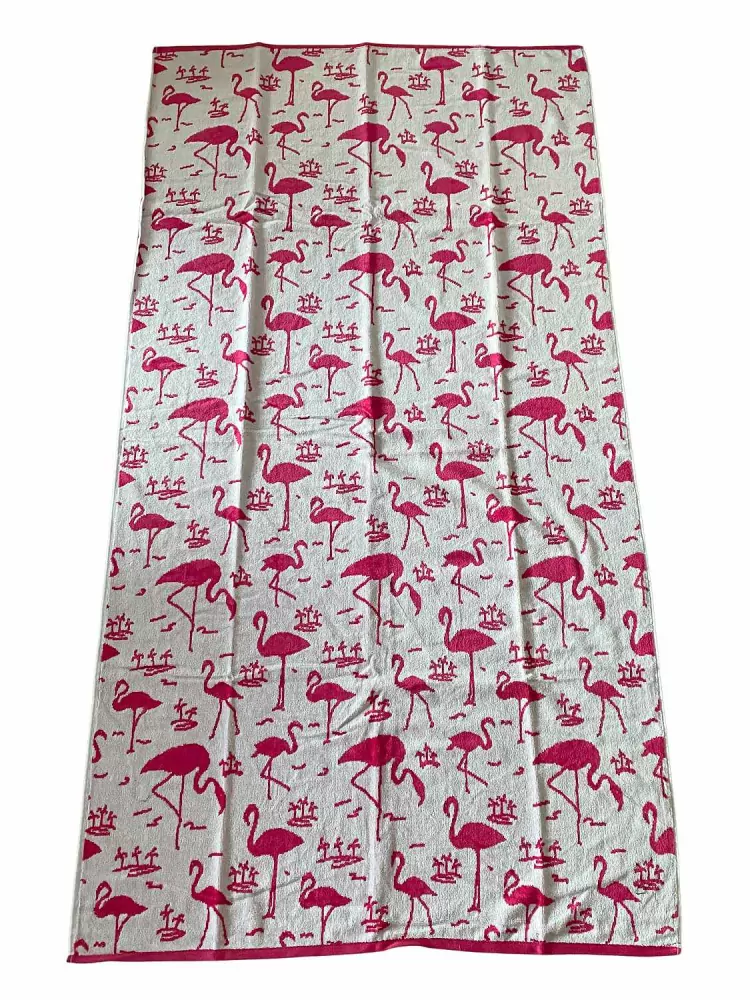 Plážová osuška Plameňáci 90x170 cm