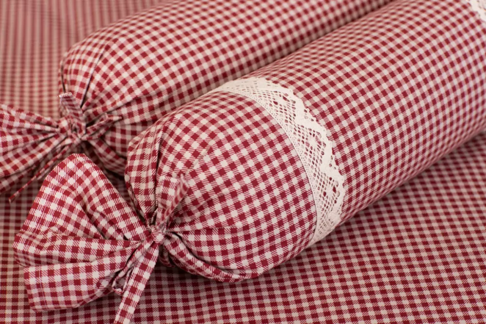 Bavlněný povlak váleček PEPITO bordó - 50/15