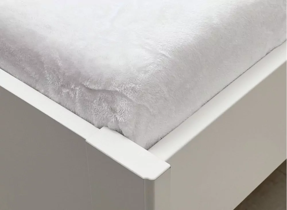 Mikroflanel prostěradlo - bílé - 90/200/25