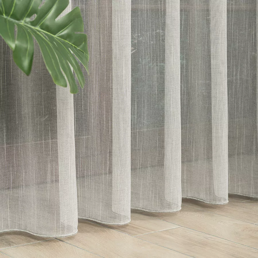 Batist záclona metráž Faustina šedá - výška 320cm