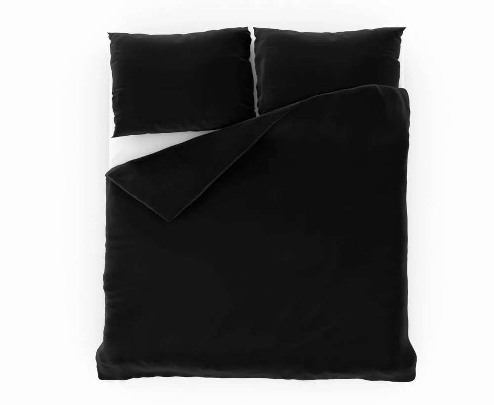 Saténové povlečení LUXURY COLLECTION černé - 140/200, 70/90