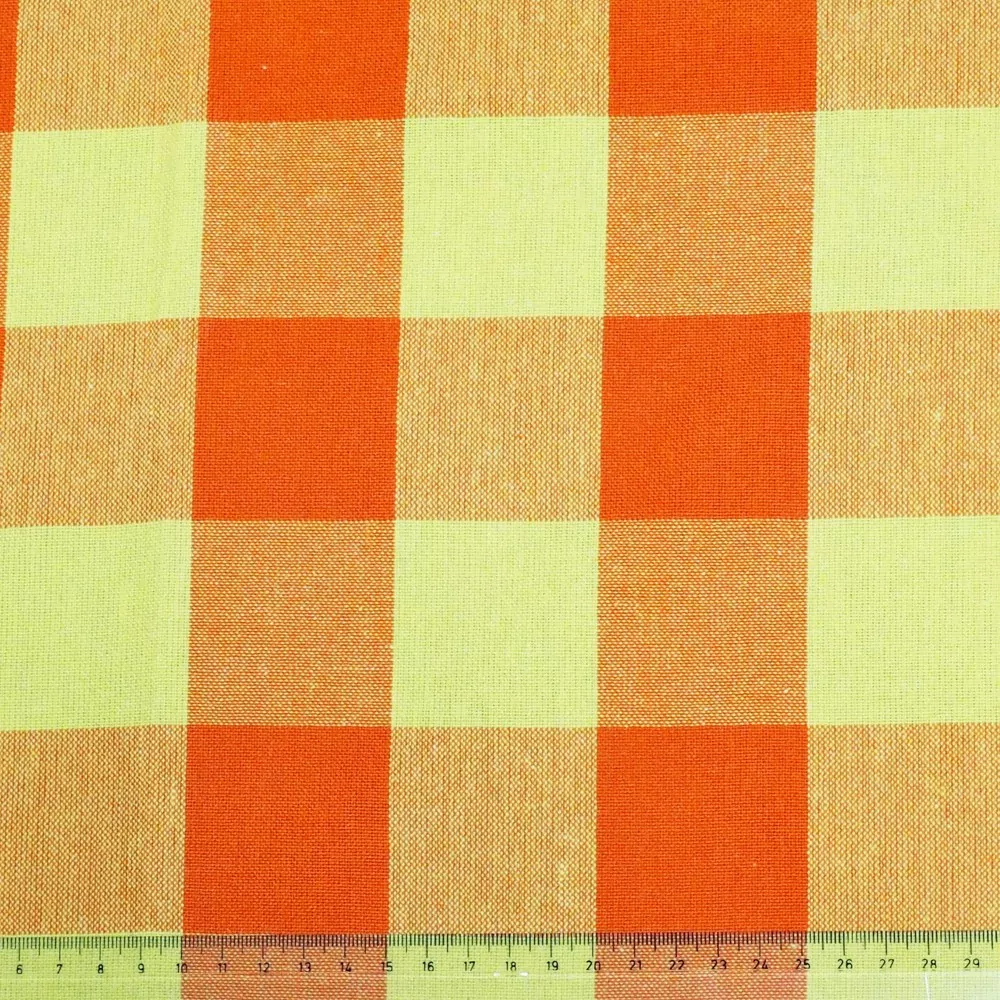 Ubrus a prostírání kanafas - oranžovo-žlutý velká kostka