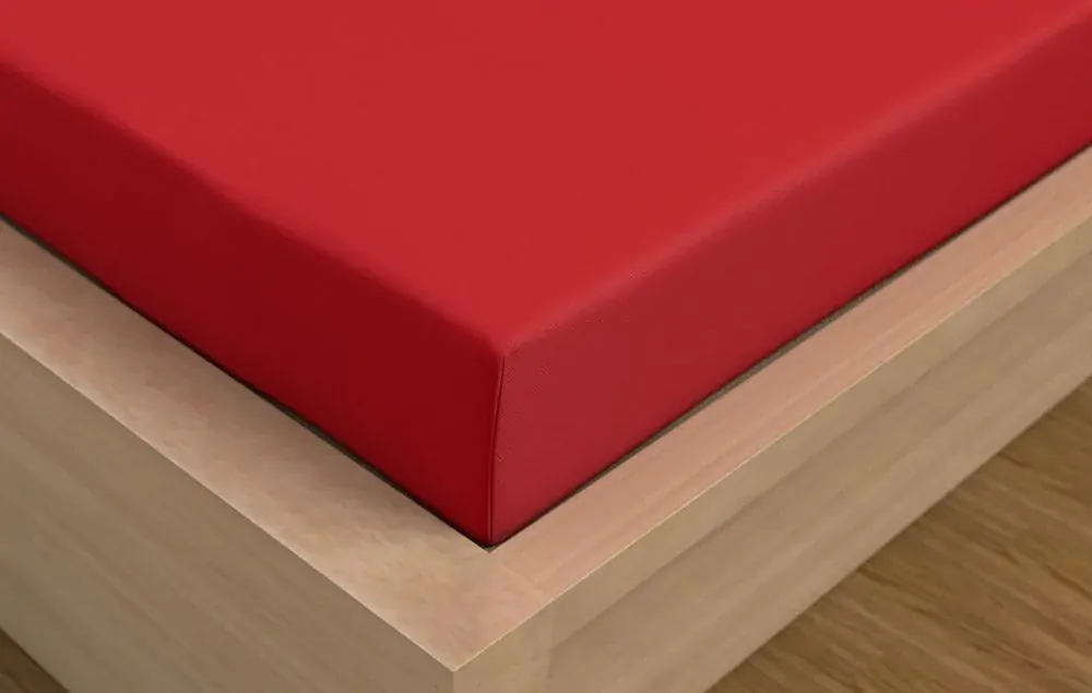 Saténové prostěradlo LUXURY COLLECTION červené - 140/200 cm