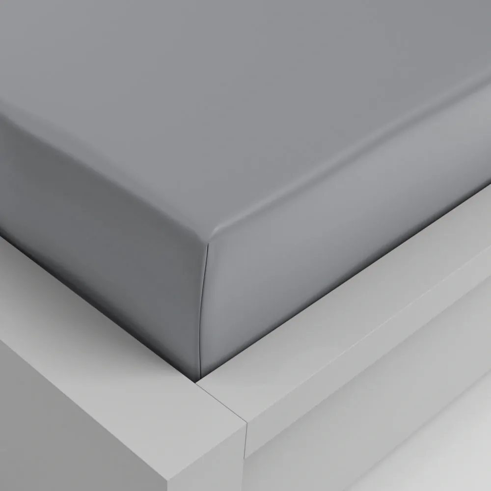 Prostěradlo viskóza s gumou v tunýlku SVĚTLE ŠEDÉ - 90 x 200 cm