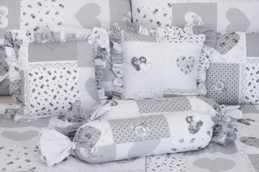 Bavlněný povlak váleček PATCHWORK DOVE - 50/15